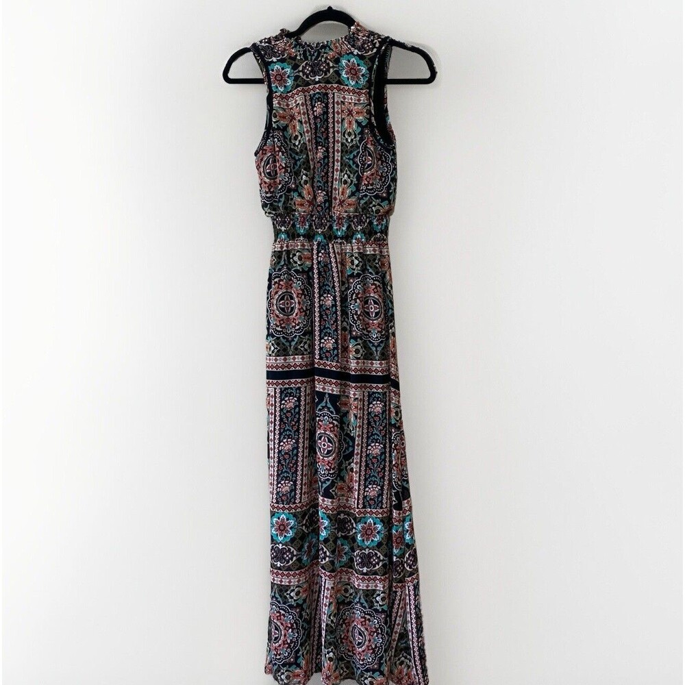 Xhilaration High Neck Floral Maxi Dress Medium